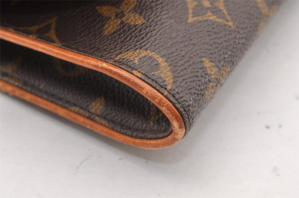 Authentic Louis Vuitton Monogram Pochette Twin GM Shoulder Bag M51852 LV 8711I