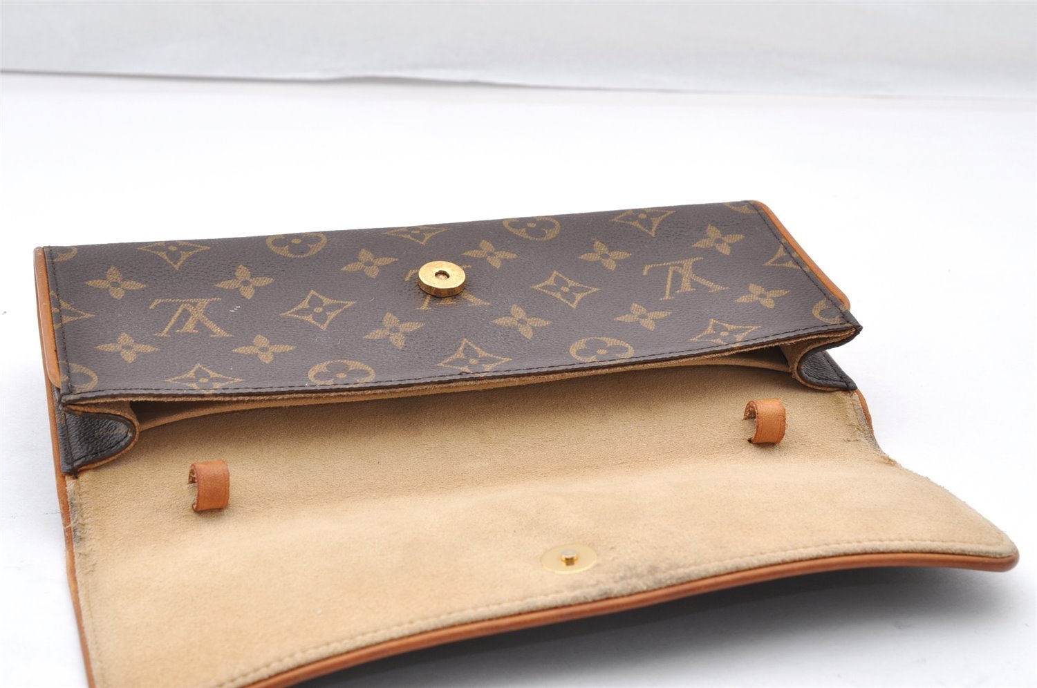 Authentic Louis Vuitton Monogram Pochette Twin GM Shoulder Bag M51852 LV 8711I