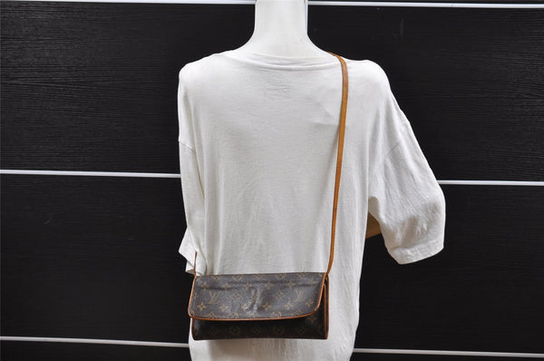 Authentic Louis Vuitton Monogram Pochette Twin GM Shoulder Bag M51852 LV 8711I