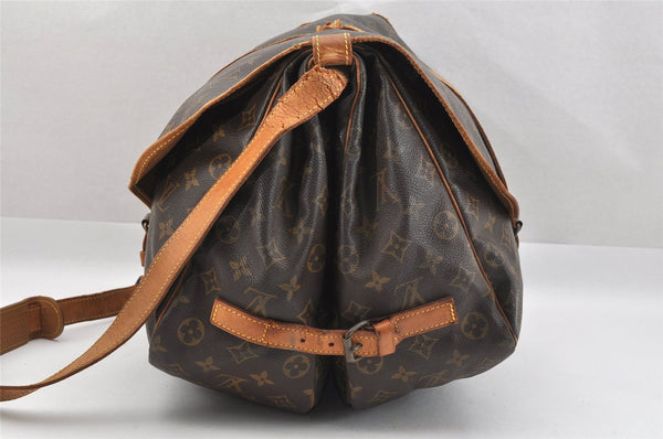 Authentic Louis Vuitton Monogram Saumur 35 Shoulder Cross Bag M42254 Junk 8712I
