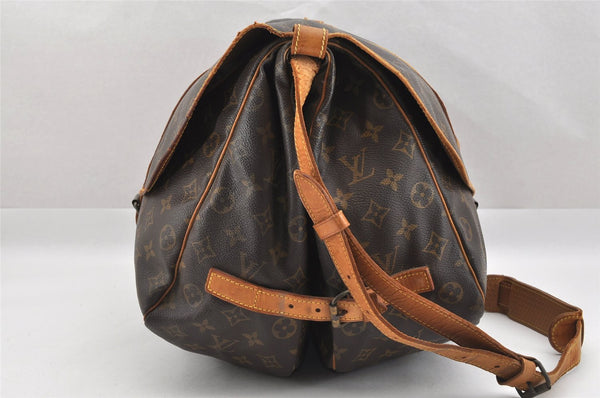 Authentic Louis Vuitton Monogram Saumur 35 Shoulder Cross Bag M42254 Junk 8712I