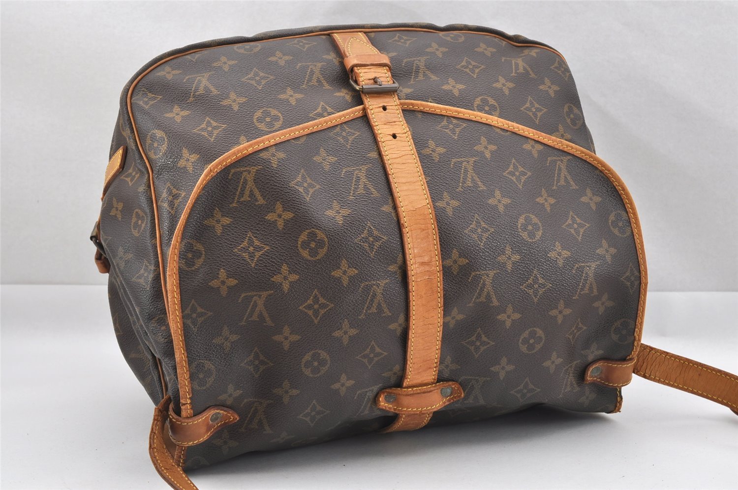 Authentic Louis Vuitton Monogram Saumur 35 Shoulder Cross Bag M42254 Junk 8712I
