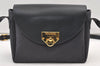 Authentic NINA RICCI Vintage PVC Leather Shoulder Cross Bag Purse Navy 8712J