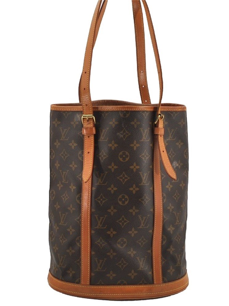Authentic Louis Vuitton Monogram Bucket GM Shoulder Tote Bag M42236 Junk 8714I