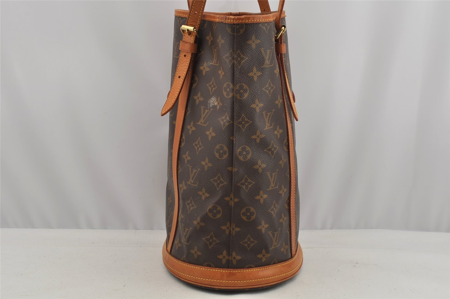 Authentic Louis Vuitton Monogram Bucket GM Shoulder Tote Bag M42236 Junk 8714I