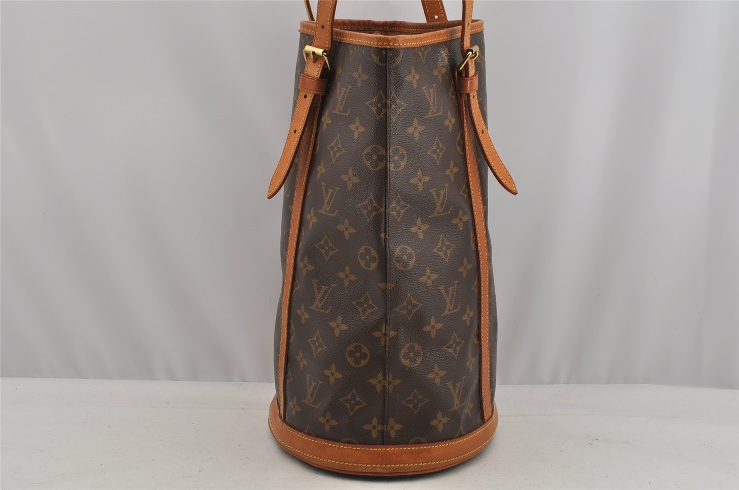 Authentic Louis Vuitton Monogram Bucket GM Shoulder Tote Bag M42236 Junk 8714I