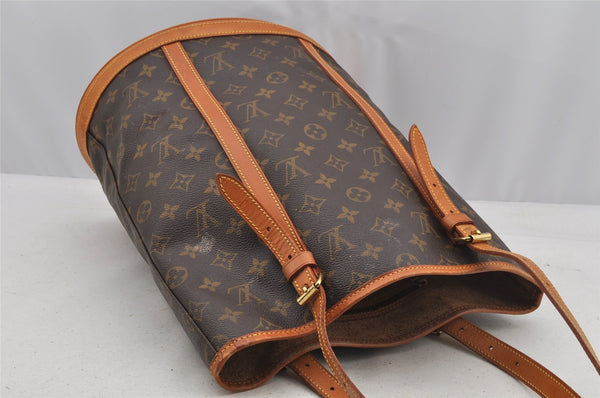 Authentic Louis Vuitton Monogram Bucket GM Shoulder Tote Bag M42236 Junk 8714I