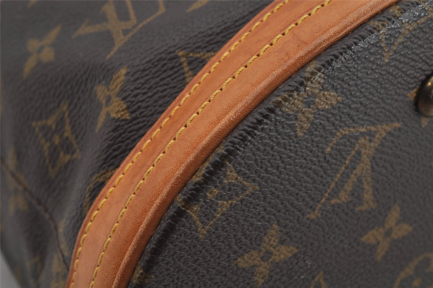 Authentic Louis Vuitton Monogram Bucket GM Shoulder Tote Bag M42236 Junk 8714I