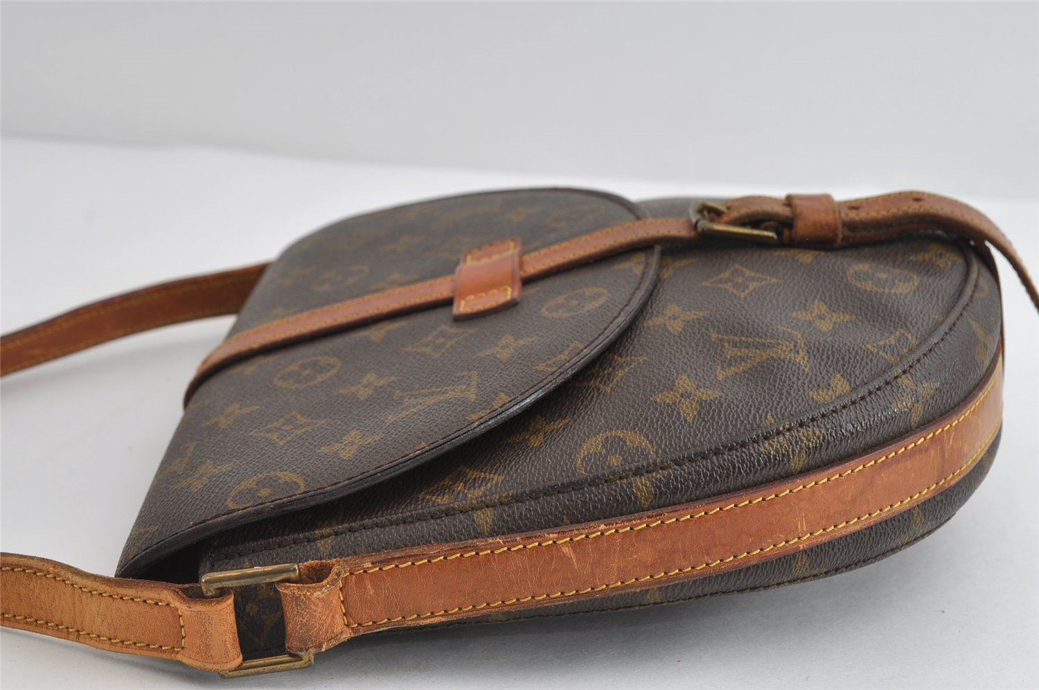 Authentic Louis Vuitton Monogram Chantilly MM Shoulder Cross Bag M51233 LV 8715I