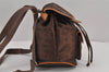 Authentic MCM Visetos Nylon Leather Vintage Drawstring Backpack Brown 8715J