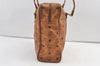 Authentic MCM Vintage Visetos Leather Shoulder Tote Bag Brown 8716J