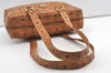 Authentic MCM Vintage Visetos Leather Shoulder Tote Bag Brown 8716J