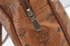 Authentic MCM Vintage Visetos Leather Shoulder Tote Bag Brown 8716J