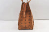 Authentic MCM Vintage Visetos Leather Shoulder Tote Bag Brown 8717J