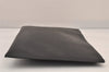 Authentic SAINT LAURENT Documents Case Clutch Bag Leather Black YSL 8717M