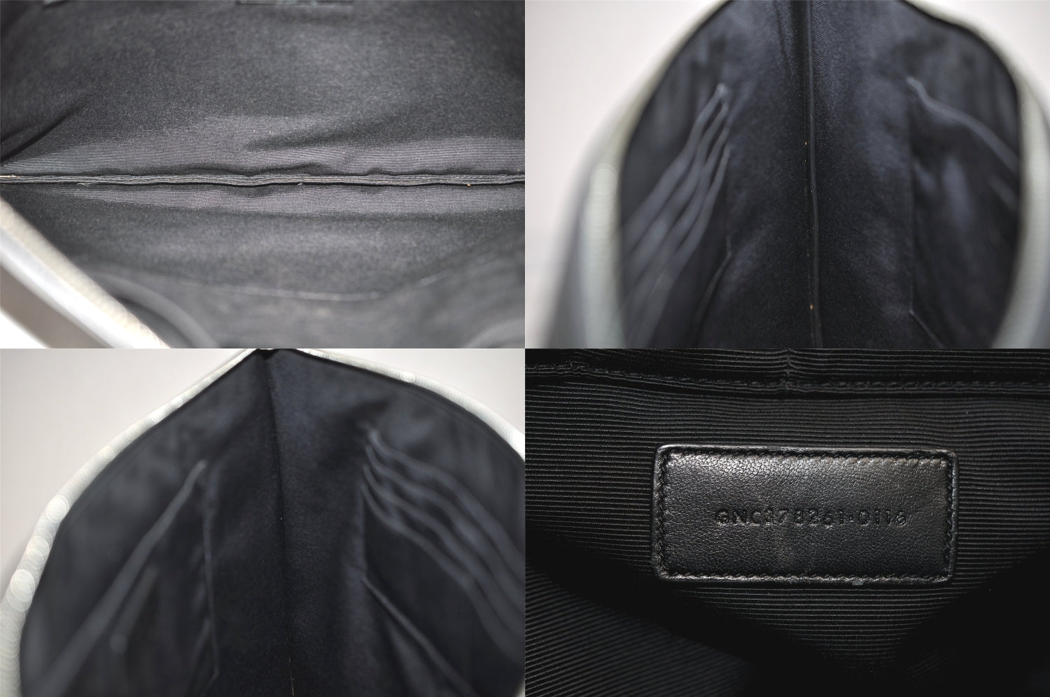 Authentic SAINT LAURENT Documents Case Clutch Bag Leather Black YSL 8717M