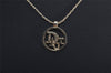 Authentic Christian Dior Gold Tone Chain Pendant Necklace CD 8720J