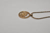 Authentic Christian Dior Gold Tone Chain Pendant Necklace CD 8720J