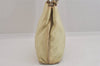 Authentic PRADA Vintage Nylon Leather Hand Bag Purse Beige 8720M