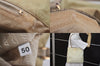 Authentic PRADA Vintage Nylon Leather Hand Bag Purse Beige 8720M