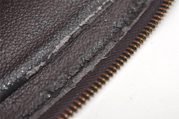 Auth Louis Vuitton Taiga Trousse Toilette GM Clutch Bag M30216 Purple Junk 8722I