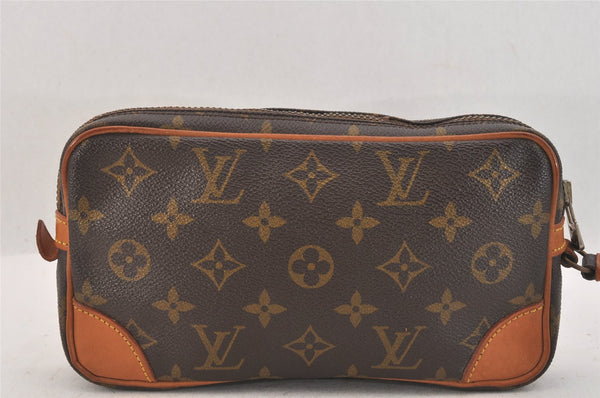 Auth Louis Vuitton Monogram Marly Dragonne PM Clutch Hand Bag Old Model LV 8723M