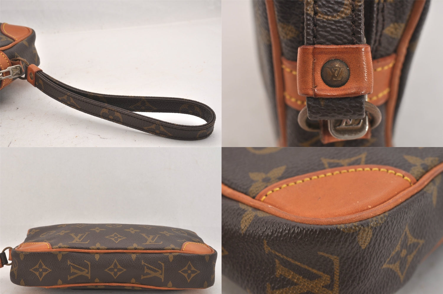Auth Louis Vuitton Monogram Marly Dragonne PM Clutch Hand Bag Old Model LV 8723M