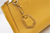 Authentic FENDI Vintage 2JOURS Leather 2Way Shoulder Hand Bag Purse Yellow 8724J