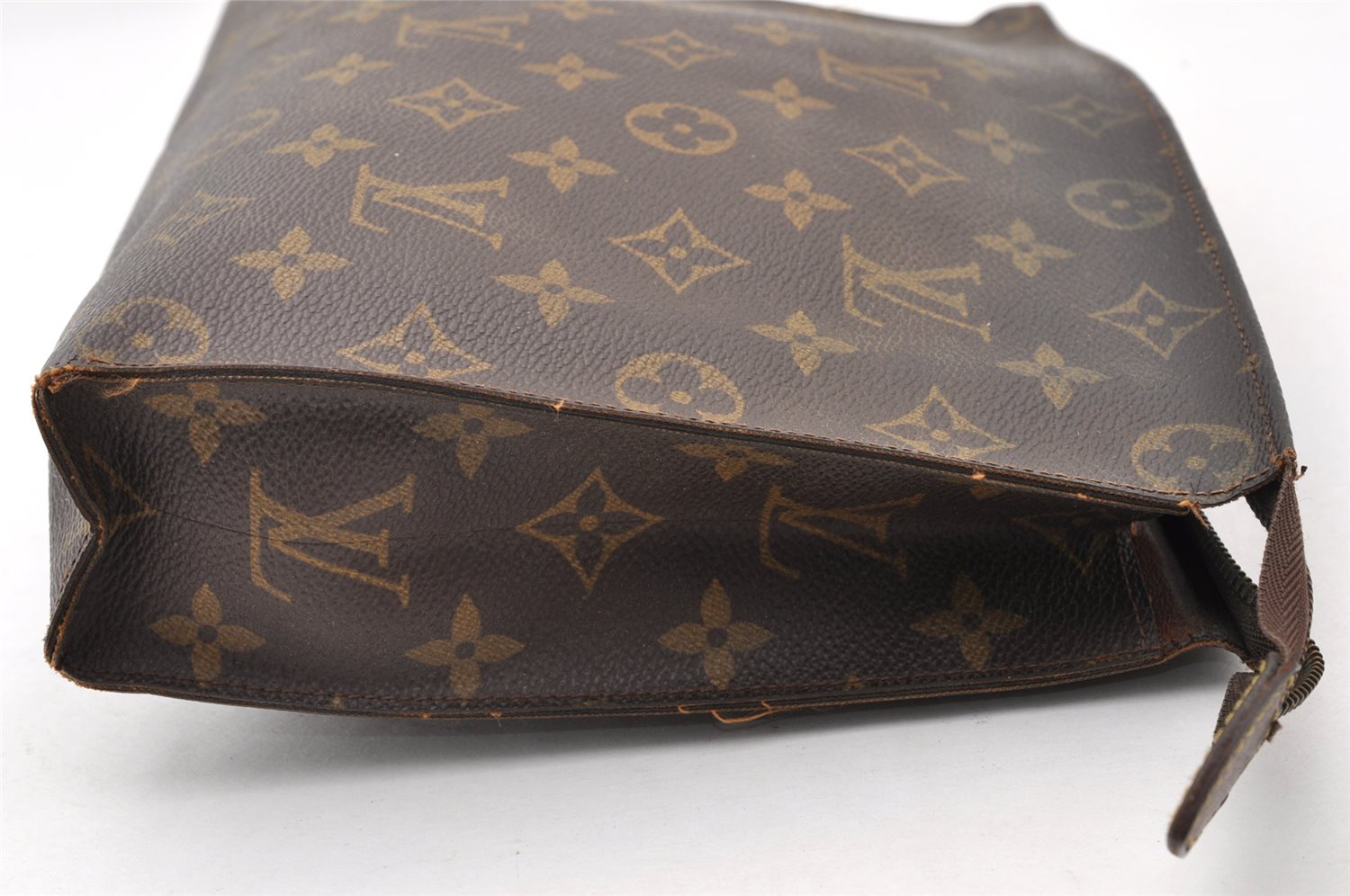 Auth Louis Vuitton Monogram Poche Toilette Cosmetics Pouch Old Model Junk 8725I