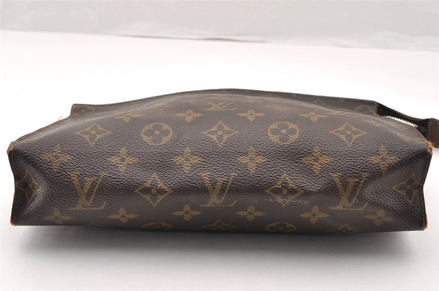 Auth Louis Vuitton Monogram Poche Toilette Cosmetics Pouch Old Model Junk 8725I