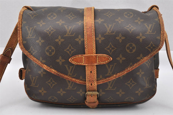 Authentic Louis Vuitton Monogram Saumur 30 Shoulder Cross Bag M42256 Junk 8726I
