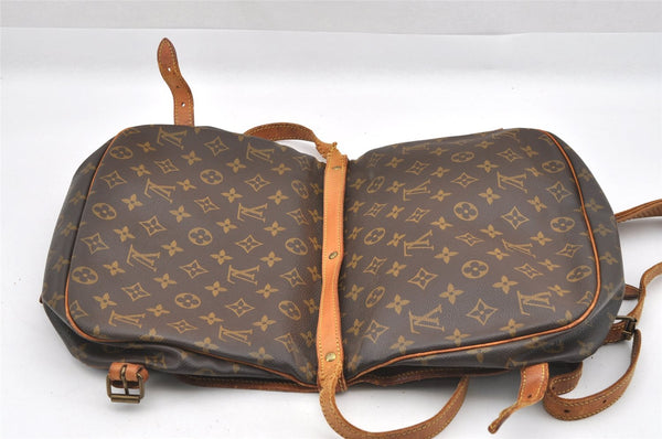 Authentic Louis Vuitton Monogram Saumur 30 Shoulder Cross Bag M42256 Junk 8726I