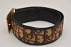 Authentic Christian Dior Trotter Belt Canvas Leather 27.6-31.5inches Brown 8726J