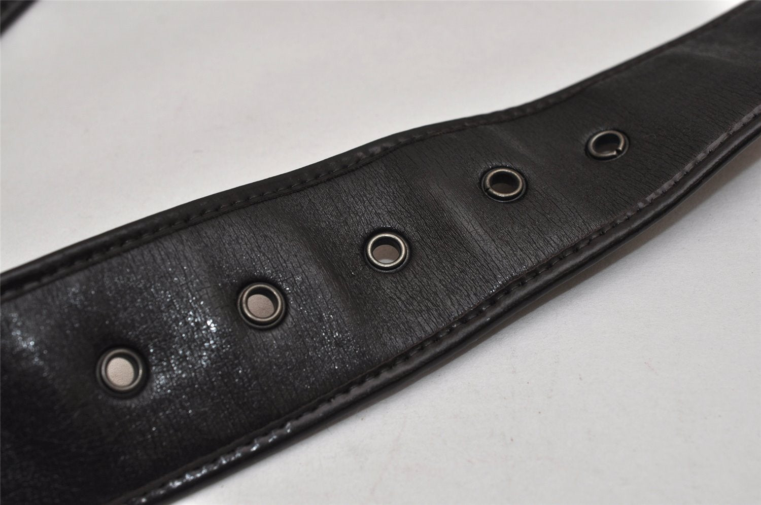 Authentic Christian Dior Trotter Belt Canvas Leather 27.6-31.5inches Brown 8726J