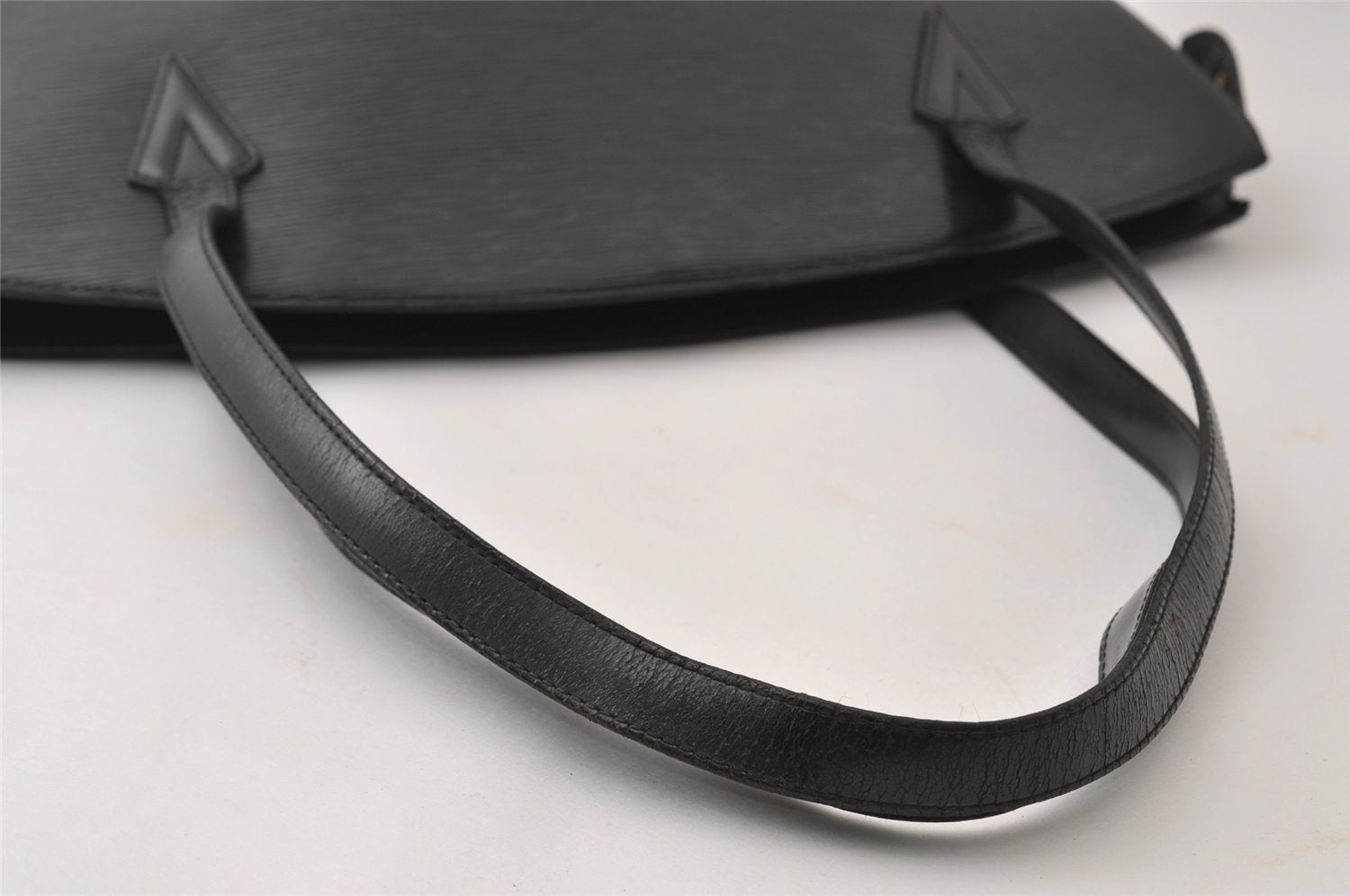 Auth Louis Vuitton Epi Saint Jacques Shopping Shoulder Bag Black M52262 LV 8727I