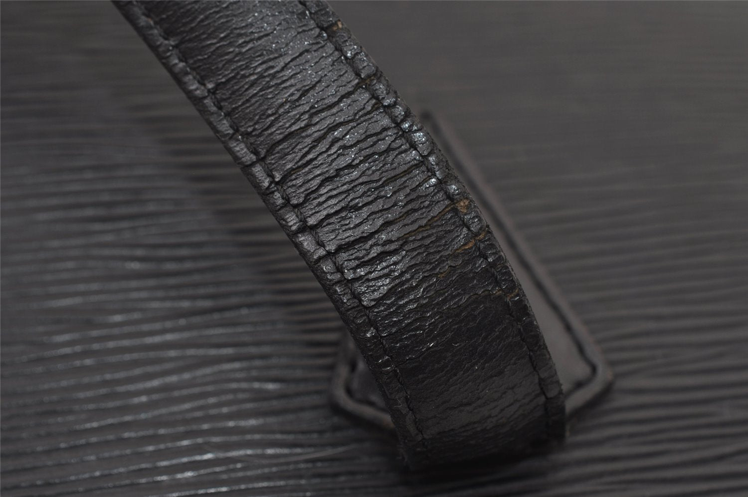 Auth Louis Vuitton Epi Saint Jacques Shopping Shoulder Bag Black M52262 LV 8727I