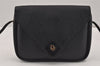 Authentic Christian Dior Honeycomb Shoulder Cross Bag PVC Leather Black 8727J