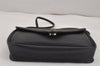 Authentic Christian Dior Honeycomb Shoulder Cross Bag PVC Leather Black 8727J