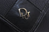 Authentic Christian Dior Honeycomb Shoulder Cross Bag PVC Leather Black 8727J