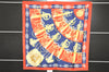 Authentic HERMES Carre 90 Scarf "Cliquetis" Silk Orange Navy 8728J