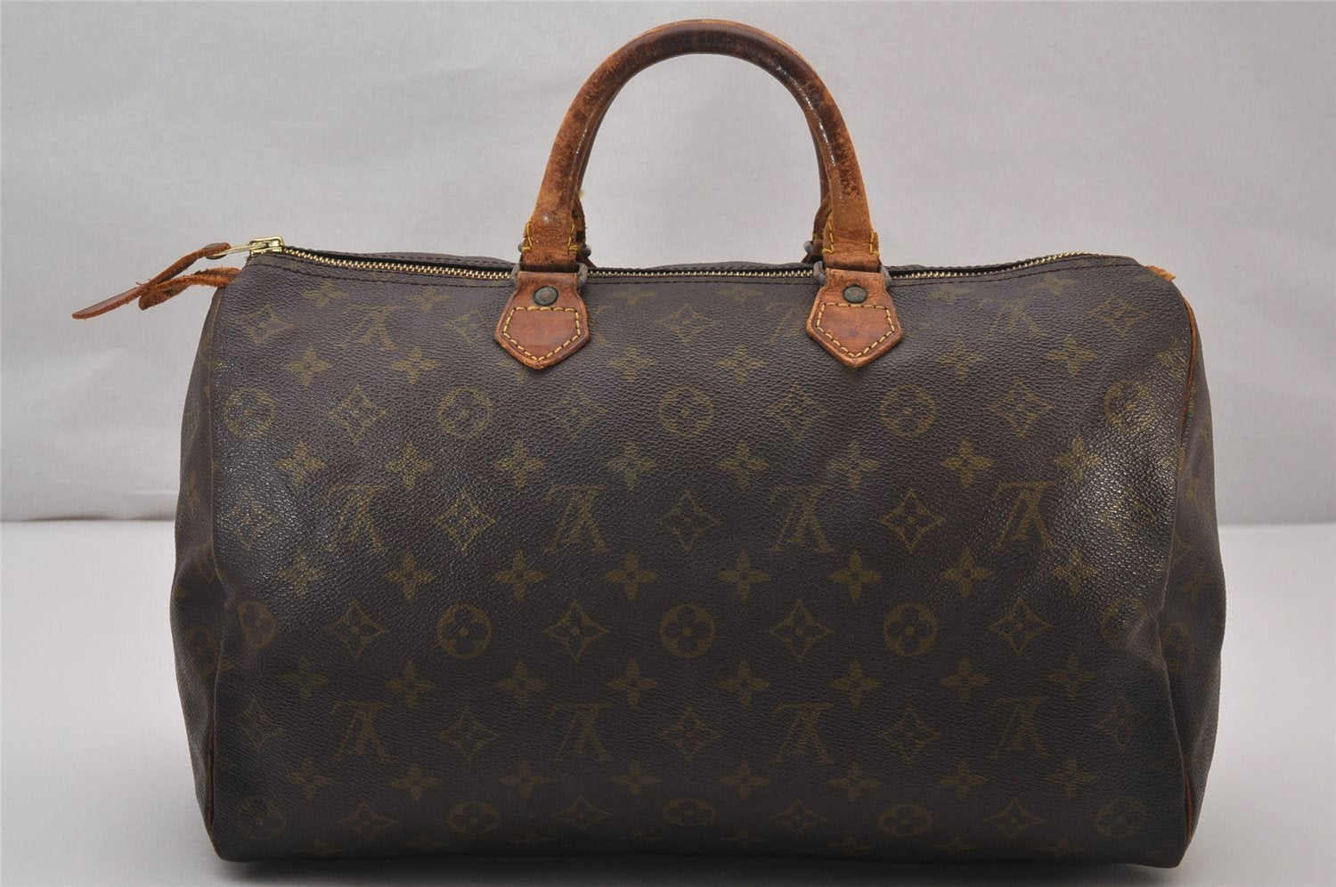 Authentic Louis Vuitton Monogram Speedy 35 Hand Boston Bag Old Model LV 8730I