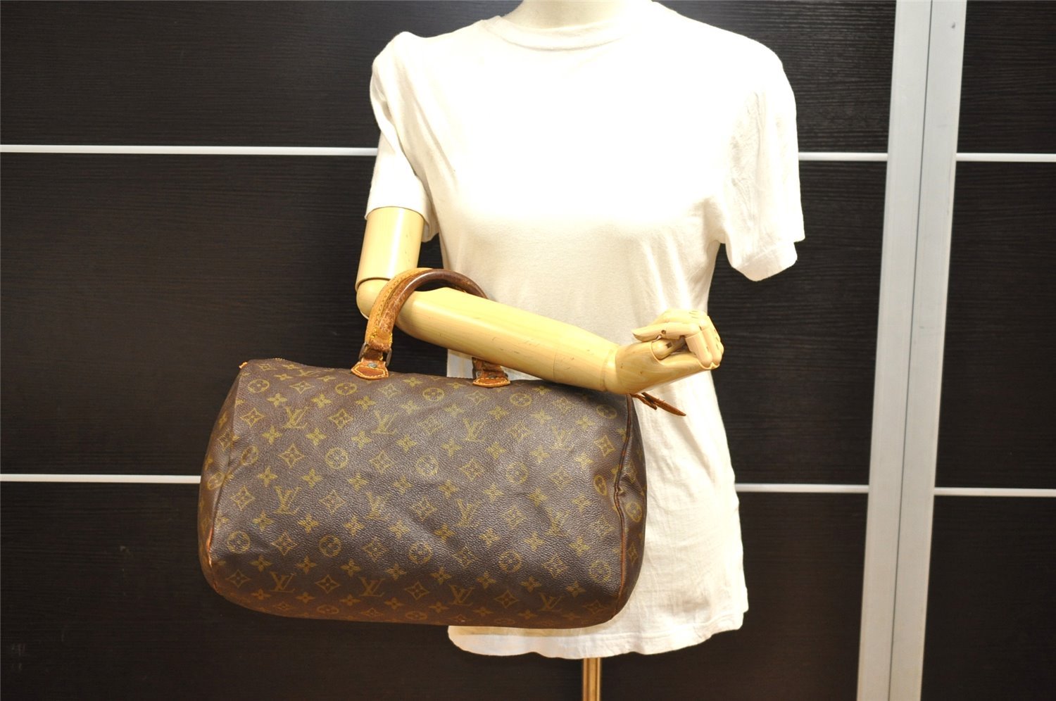 Authentic Louis Vuitton Monogram Speedy 35 Hand Boston Bag Old Model LV 8730I