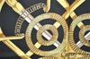 Authentic HERMES Carre 90 Scarf "Eperon d'or" Silk Black 8730J