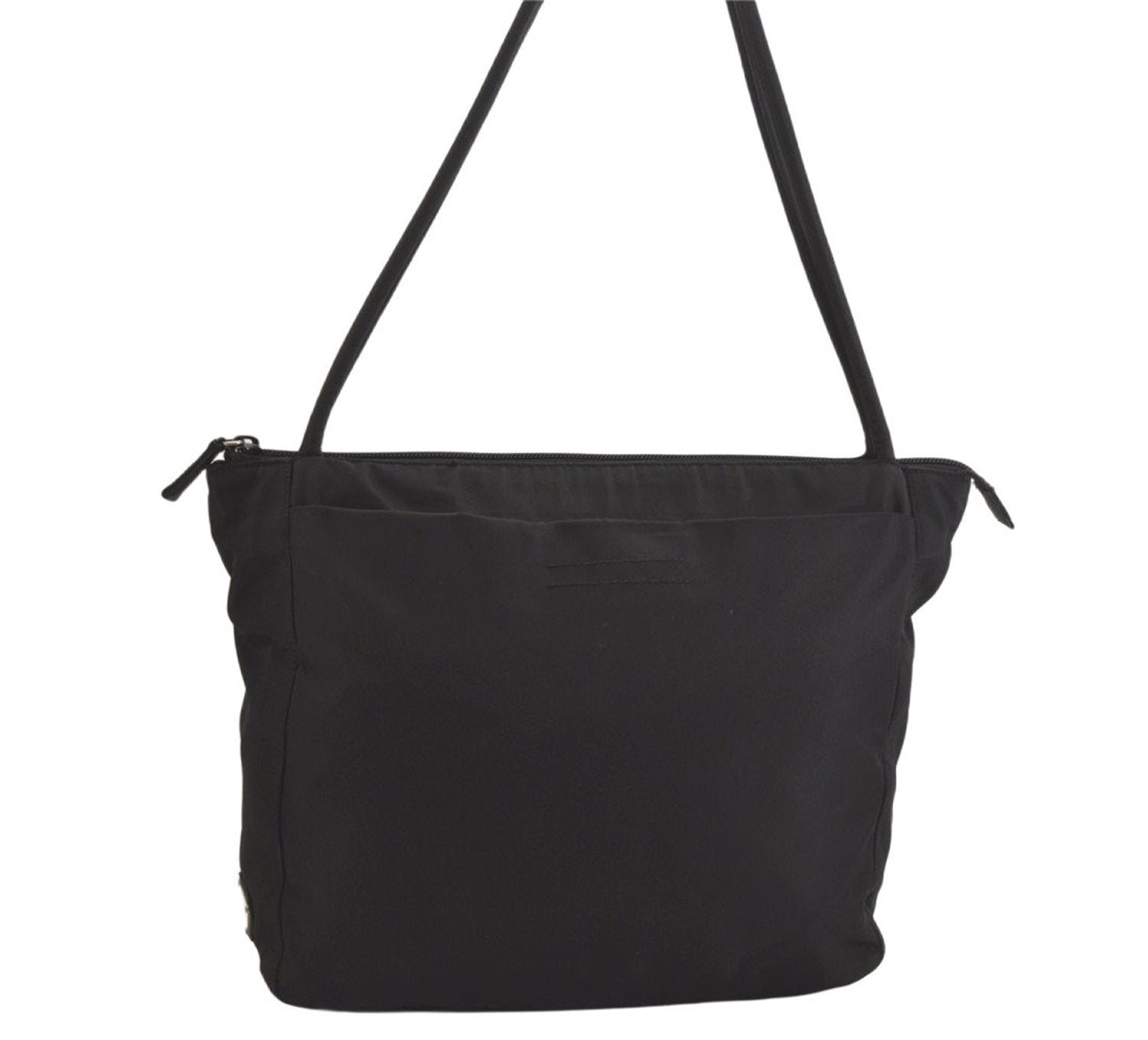 Authentic PRADA Vintage Nylon Shoulder Hand Bag Purse Black 8730M