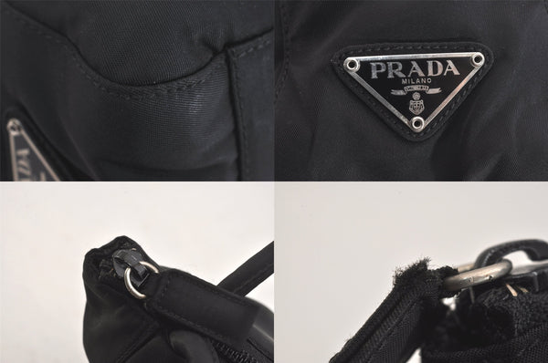 Authentic PRADA Vintage Nylon Shoulder Hand Bag Purse Black 8730M