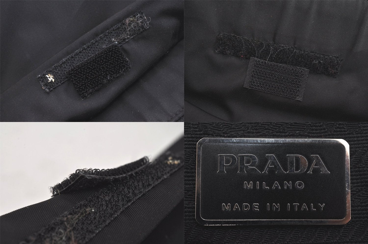 Authentic PRADA Vintage Nylon Shoulder Hand Bag Purse Black 8730M