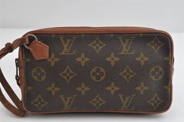 Auth Louis Vuitton Monogram Pochette Sport PM Clutch Hand Bag Old Model LV 8731I