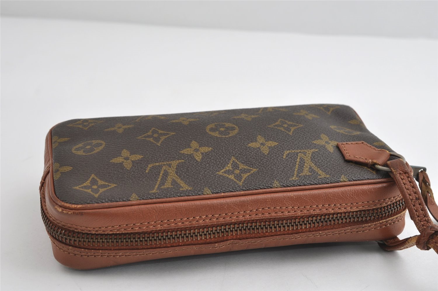 Auth Louis Vuitton Monogram Pochette Sport PM Clutch Hand Bag Old Model LV 8731I
