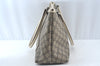 Authentic GUCCI Vintage Shoulder Tote Bag GG PVC Leather Brown 8732J