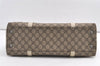 Authentic GUCCI Vintage Shoulder Tote Bag GG PVC Leather 114595 Brown 8732J